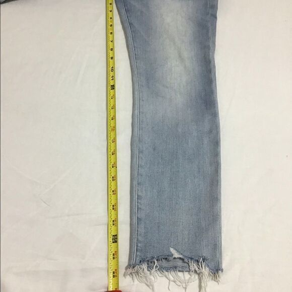 Frame Le Skinny de Jeanne Distressed Crop Jeans Good Condition Size 28 - Picture 5 of 10